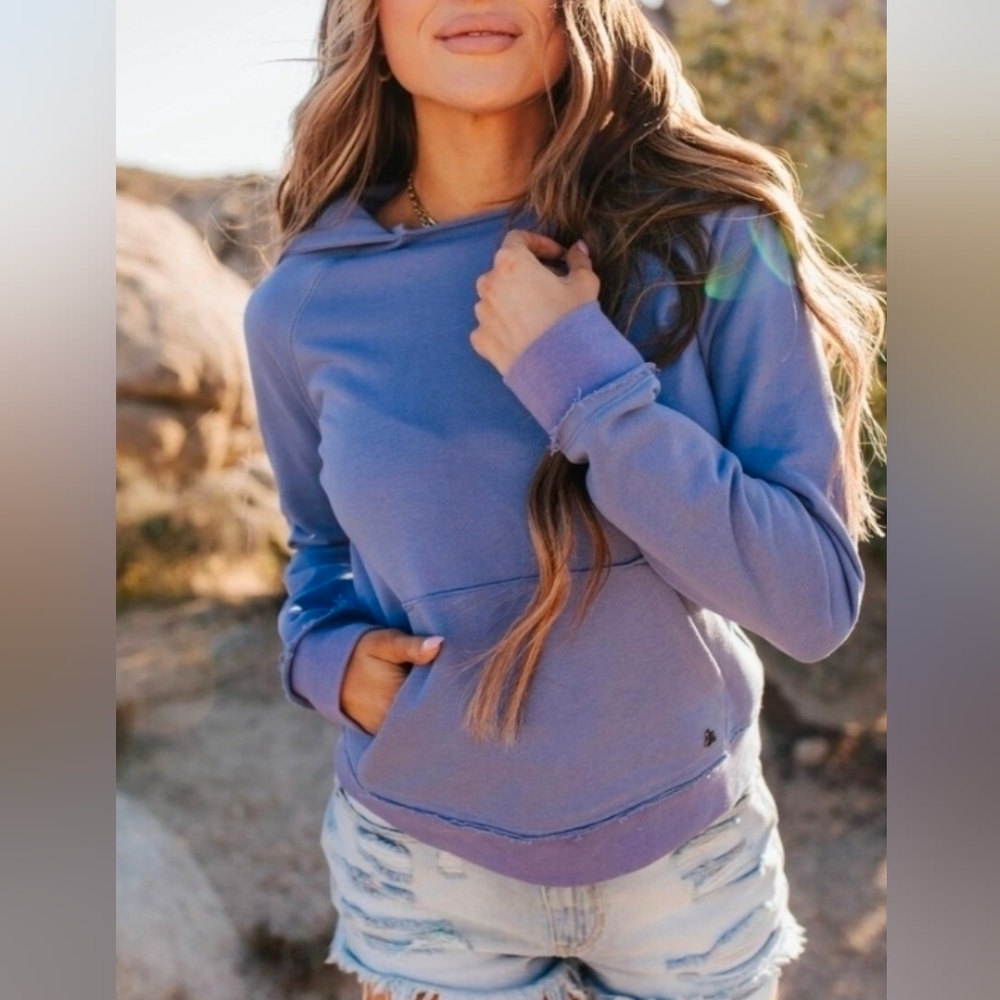 AMPERSAND AVE Elevated Edge Periwinkle Hoodie